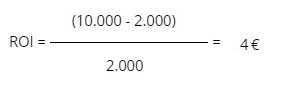 calcolo ROI - 2