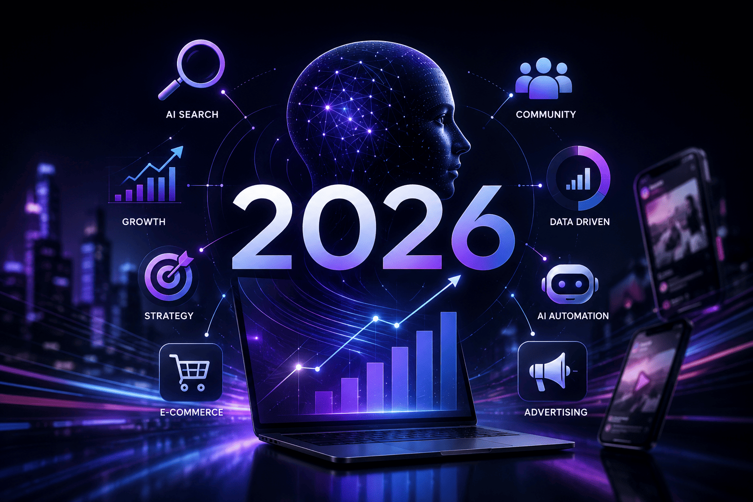 Digitale Marketingtrends 2026: KI, Daten und Strategien zur Umwandlung von Traffic in Kunden