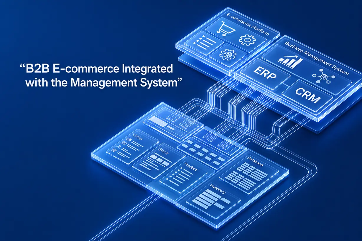 B2B e-commerce integrated with the management system