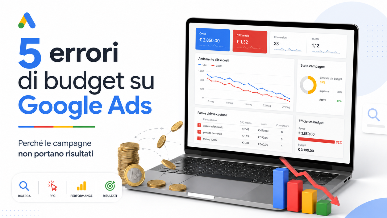 Google Ads non porta risultati? 5 errori di budget che fanno perdere clienti